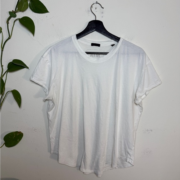 ATM Anthony Thomas Melillo White Crew Neck Tissue Tee White - Medium - Picture 1 of 6